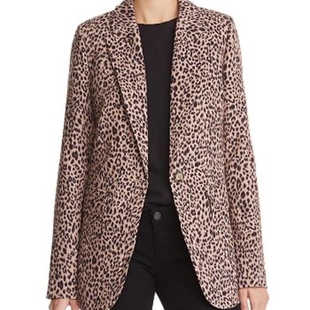 AQUA (Bloomingdale’s) Leopard Print Blazer